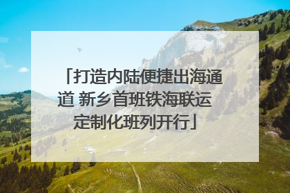 打造内陆便捷出海通道 新乡首班铁海联运定制化班列开行