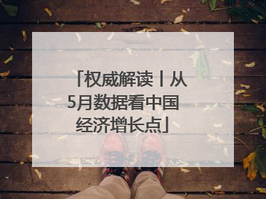 权威解读丨从5月数据看中国经济增长点