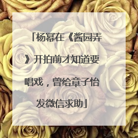 杨幂在《酱园弄》开拍前才知道要唱戏，曾给章子怡发微信求助