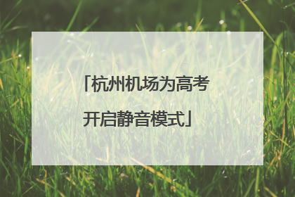杭州机场为高考开启静音模式