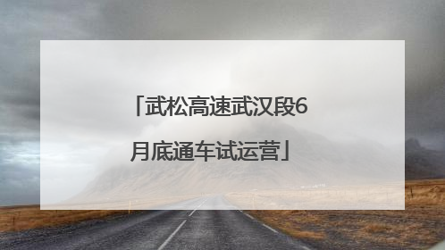 武松高速武汉段6月底通车试运营