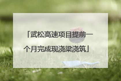 武松高速项目提前一个月完成现浇梁浇筑