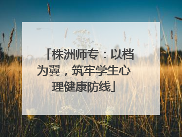 株洲师专：以档为翼，筑牢学生心理健康防线