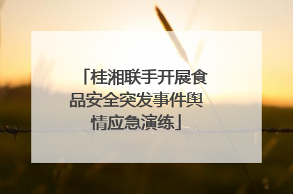 桂湘联手开展食品安全突发事件舆情应急演练