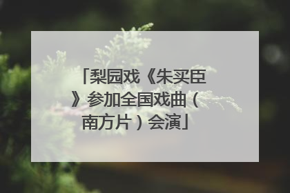 梨园戏《朱买臣》参加全国戏曲（南方片）会演