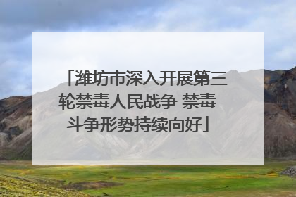 潍坊市深入开展第三轮禁毒人民战争 禁毒斗争形势持续向好