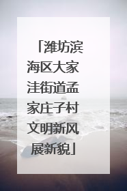 潍坊滨海区大家洼街道孟家庄子村文明新风展新貌