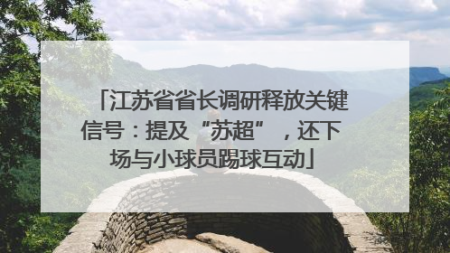 江苏省省长调研释放关键信号：提及“苏超”，还下场与小球员踢球互动