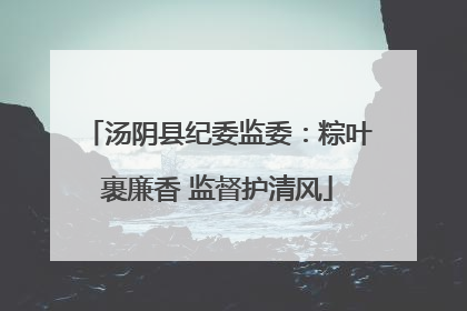 汤阴县纪委监委：粽叶裹廉香 监督护清风