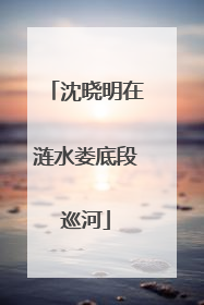 沈晓明在涟水娄底段巡河