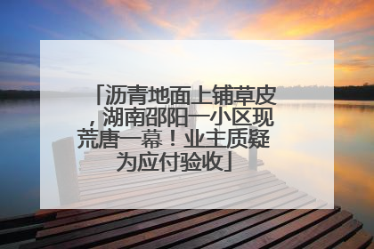 沥青地面上铺草皮，湖南邵阳一小区现荒唐一幕！业主质疑为应付验收