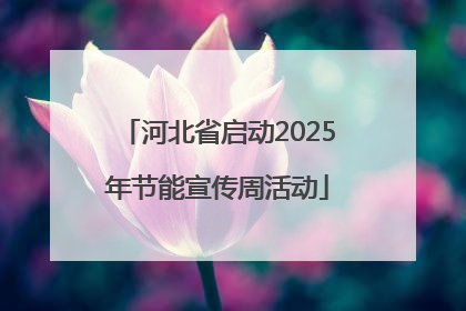 河北省启动2025年节能宣传周活动