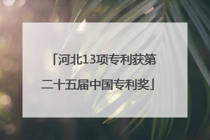 河北13项专利获第二十五届中国专利奖