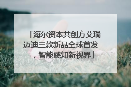 海尔资本共创方艾瑞迈迪三款新品全球首发，智能感知新视界