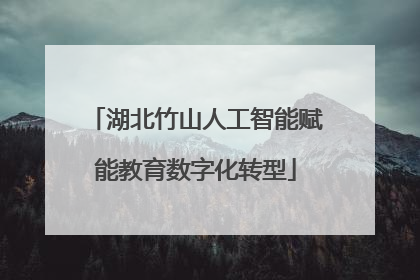 湖北竹山人工智能赋能教育数字化转型