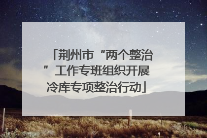 荆州市“两个整治”工作专班组织开展冷库专项整治行动