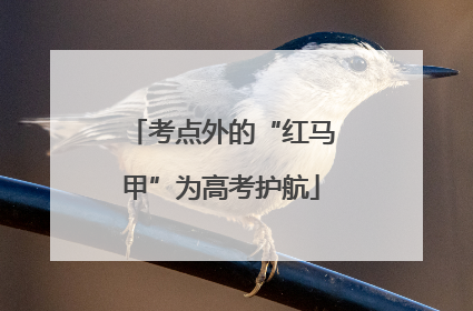 考点外的“红马甲”为高考护航