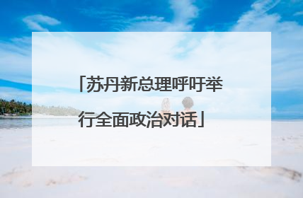 苏丹新总理呼吁举行全面政治对话