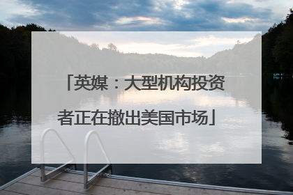 英媒：大型机构投资者正在撤出美国市场