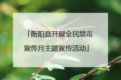 衡阳县开展全民禁毒宣传月主题宣传活动
