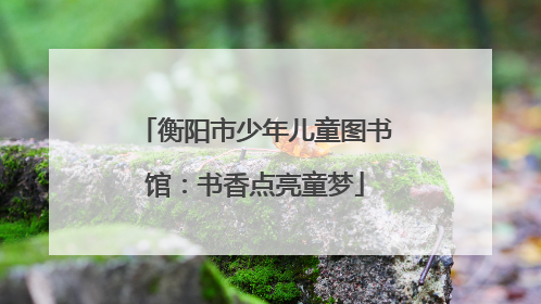 衡阳市少年儿童图书馆：书香点亮童梦