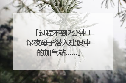 过程不到2分钟！深夜母子潜入建设中的加气站……