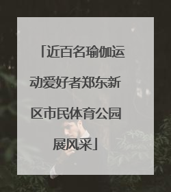 近百名瑜伽运动爱好者郑东新区市民体育公园展风采