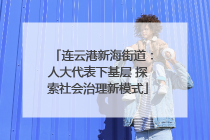 连云港新海街道：人大代表下基层 探索社会治理新模式