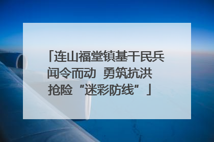 连山福堂镇基干民兵闻令而动  勇筑抗洪抢险“迷彩防线”