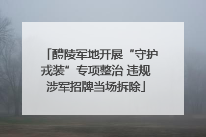 醴陵军地开展“守护戎装”专项整治 违规涉军招牌当场拆除