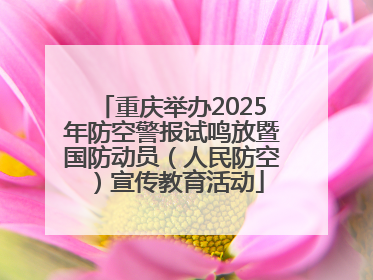 重庆举办2025年防空警报试鸣放暨国防动员（人民防空）宣传教育活动