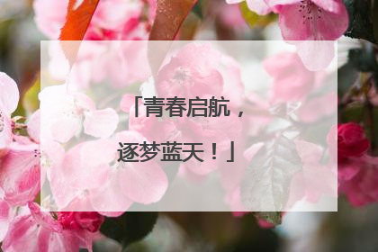 青春启航，逐梦蓝天！
