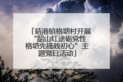 靖港镇格塘村开展“韶山红途砺党性 格塘先锋践初心”主题党日活动