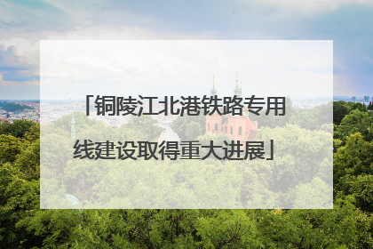铜陵江北港铁路专用线建设取得重大进展