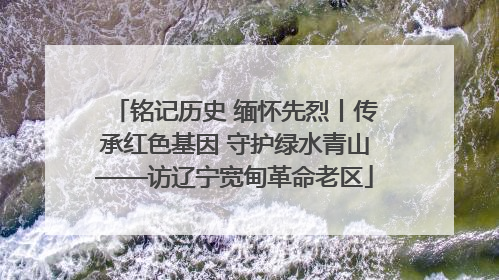 铭记历史 缅怀先烈丨传承红色基因 守护绿水青山——访辽宁宽甸革命老区