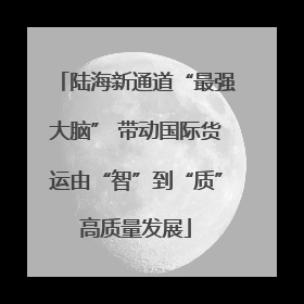 陆海新通道“最强大脑” 带动国际货运由“智”到“质”高质量发展
