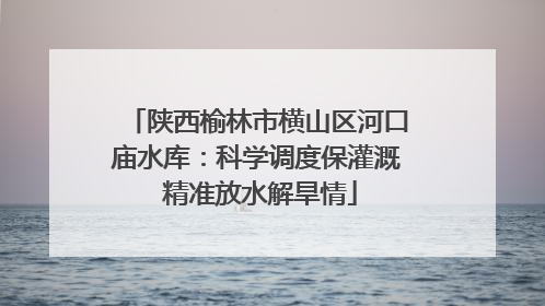 陕西榆林市横山区河口庙水库：科学调度保灌溉 精准放水解旱情