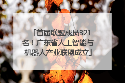 首届联盟成员321名！广东省人工智能与机器人产业联盟成立