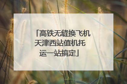 高铁无缝换飞机 天津西站值机托运一站搞定