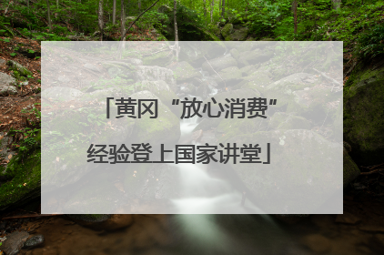 黄冈“放心消费”经验登上国家讲堂