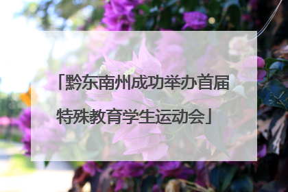 黔东南州成功举办首届特殊教育学生运动会