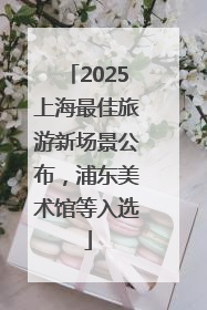 2025上海最佳旅游新场景公布，浦东美术馆等入选