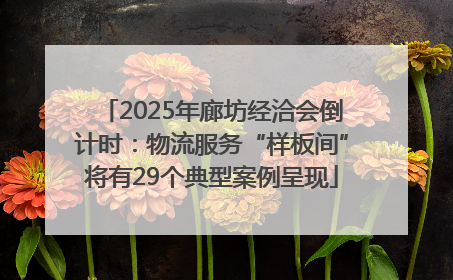 2025年廊坊经洽会倒计时：物流服务“样板间”将有29个典型案例呈现