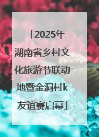 2025年湖南省乡村文化旅游节联动地暨金洞村k友谊赛启幕