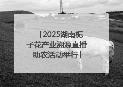 2025湖南栀子花产业溯源直播助农活动举行