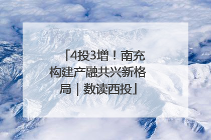 4投3增！南充构建产融共兴新格局｜数读西投