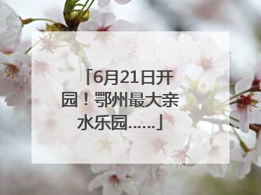 6月21日开园！鄂州最大亲水乐园……