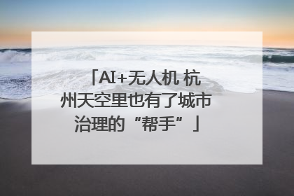 AI+无人机 杭州天空里也有了城市治理的“帮手”