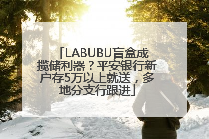 LABUBU盲盒成揽储利器？平安银行新户存5万以上就送，多地分支行跟进